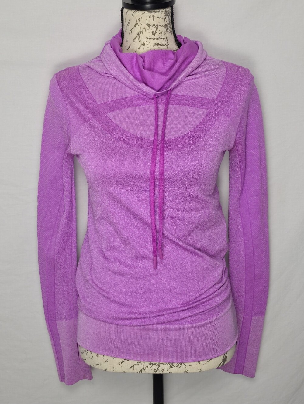 Under Armour Threadborne Seamless Heathered Cowl Neck Long Sleeve Top Pink XS